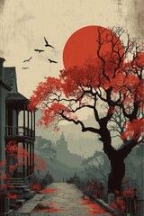 Aesthetic background for Halloween celebration