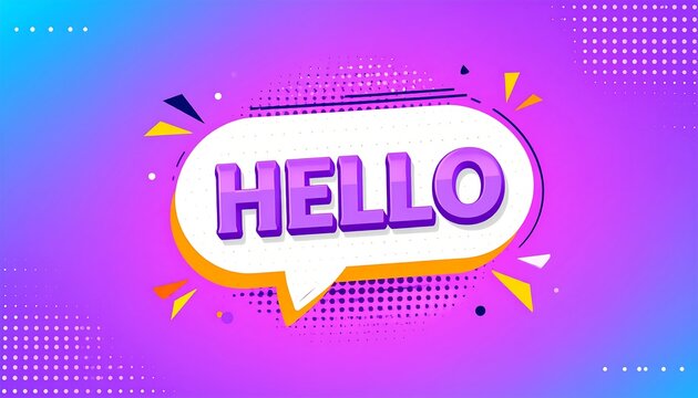 Bold, vibrant greeting graphic