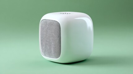 White portable speaker audio technology sound equipment