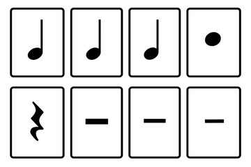 Rhythm Flashcards with Notes and Rests
