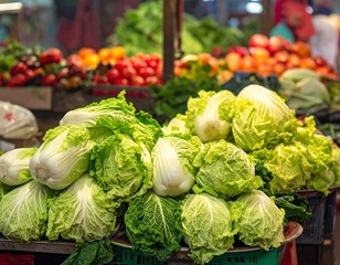 Fresh produce at a vibrant market stall