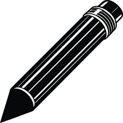  classic wooden pencil with eraser  white backgrou