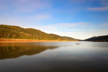 lake and mountains