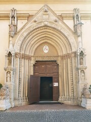 Entrance to the Cathedral of Santa Maria Assunta.