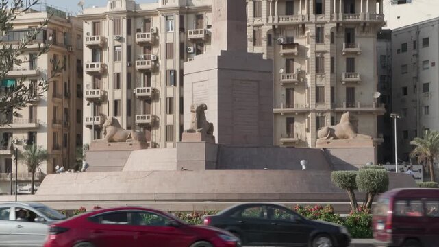 Tahrir Square, in downtown Cairo, Egypt.