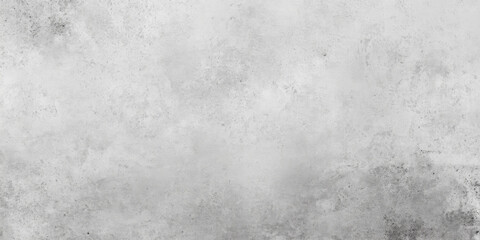Fototapeta premium Wide panoramic background of a light gray and white weathered concrete wall with a rough, grunge texture.