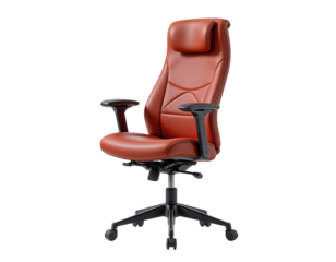 Ergonomic Red Office Chair with Adjustable Headrest and Armrests