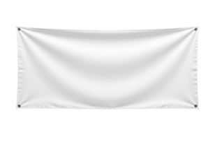 Blank White Banner for Custom Advertising and Promotion Needs