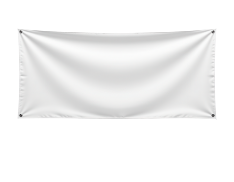 Blank White Banner for Custom Advertising and Promotion Needs