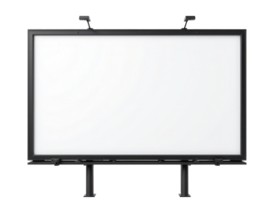 Empty Outdoor Billboard Ready for Advertisements in Urban Setting