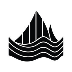 Sailor element isolated tide chart on white background