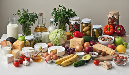 Abundant Variety of Fresh and Healthy Grocery Food Items Displayed