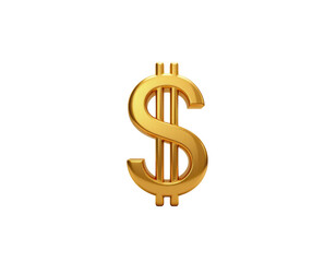 Obraz premium Golden Dollar Sign Symbol Representing Wealth and Prosperity