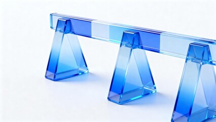 Blue transparent barriers