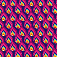 Happy Diwali Pattern Design. Colorful Diwali Digital Background, Abstract vector illustration. Diwali Decoration, Diwali Social Media Post, Poster, Banner, Diwali Diya Design,