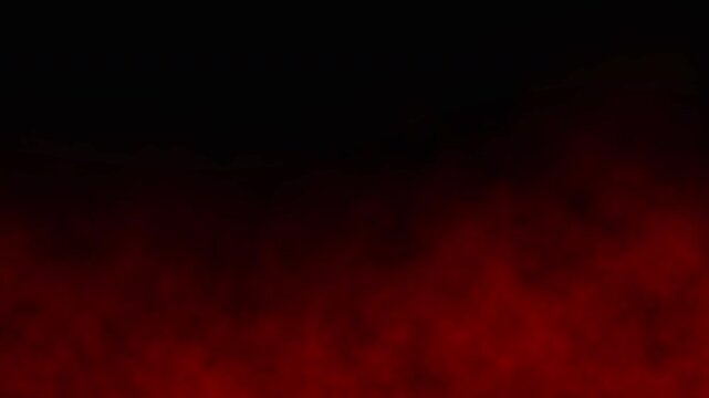 Floating red fog overlays. Animated mist fog. Rising smoke or steam rising up. Colourful smoke effect, slow motion of red smoke on black background. video 4k loop
