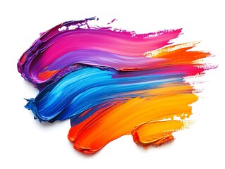 Chromatic Strokes: A vibrant display of textured brushstrokes in a dynamic array of colors, a captivating symbol of creativity and artistic expression.