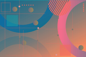 Abstract gradient colors geometry elements design for web page, banner, art, banner, poster.