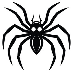 spider with glowing eyes vector icon