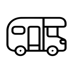 Camper Van Line Icon