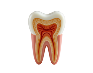 Detailed Anatomy of a Tooth with Layers and Structures Explained