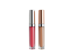 Obraz premium Glossy Lip Products on Transparent background for Beauty and Makeup