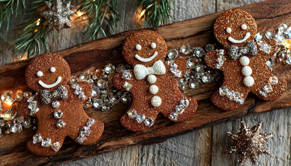 Gingerbread cookies sparkle like holiday jewels
