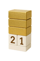 Obraz premium Numbered Gold Bricks High quality Realistic image.