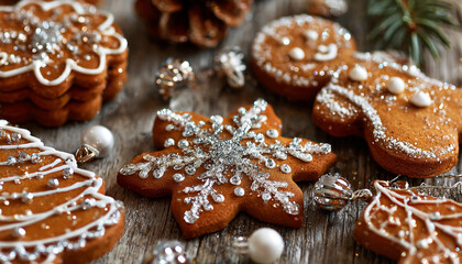 Gingerbread cookies sparkle like holiday jewels