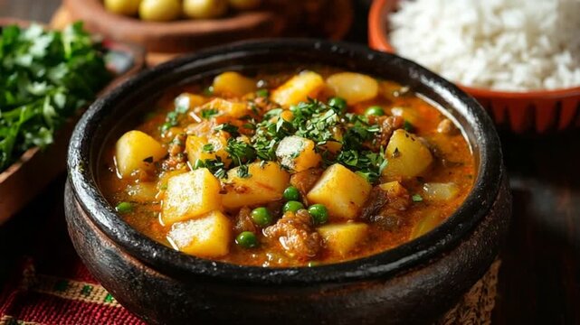 flavorful cau cau de mondongo stew peruvian cuisine, orbit video