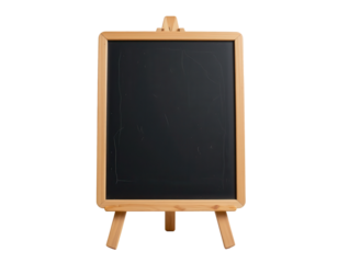 Blank Wooden Chalkboard on Stand for Creative Projects and Presentations