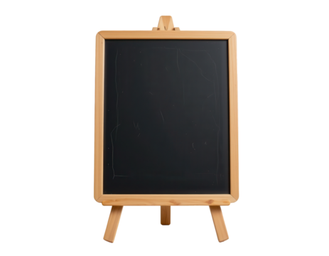 Blank Wooden Chalkboard on Stand for Creative Projects and Presentations
