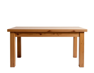 Simple Wooden Table on Transparent background for Minimalist Decor