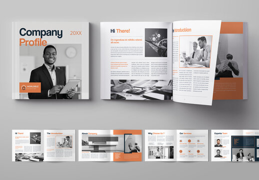 Square Company Profile Layout