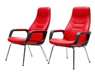 Stylish Red Chairs for Modern Office or Home Seating Solutions