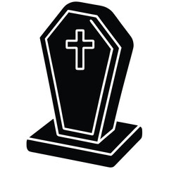 Obraz premium open grave vector icon