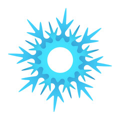 Christmas blue cold isolated beautiful snowflake design sign