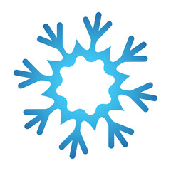 Christmas blue cold isolated beautiful snowflake sign design