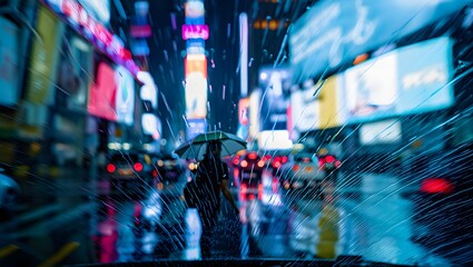 City Lights with Motion Blur at Night