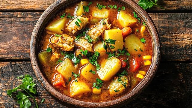 Traditional Peruvian hearty mondongo a la arequipe&ntilde;a tripe stew video