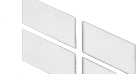 Acoustic foam tiles for soundproofing isolated on transparent background