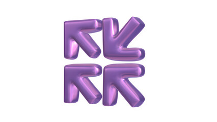 3d render of chrome k-pop shape y2k inspired