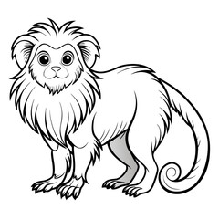 Cartoon Lion Tamarin Image for Educational Purposes and Design
