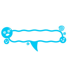 blue dazed icon speech bar frame