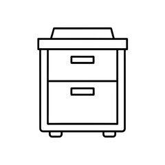 Outline of a filing cabinet