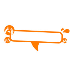 orange sad cry icon speech bar frame
