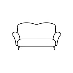 Outline drawing of a loveseat