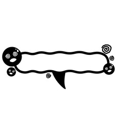 black dazed icon speech bar frame