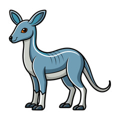 Cartoon kangaroo illustration on a plain white background vector