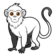 Cartoon monkey character illustration in a playful style